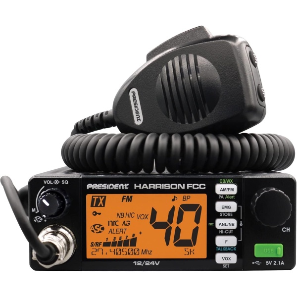President Harrison FCC AM/FM Mobile CB Radio with CTCSS/DCS