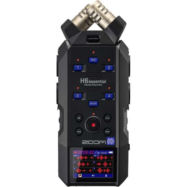 Zoom H6 Essential Handheld Recorder for Musicians, Podcasters & Filmmakers