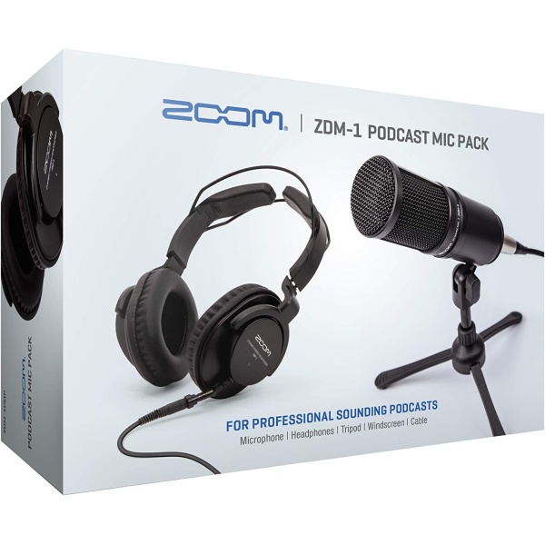 Zoom ZDM-1 Podcast Mic Pack Includes Dynamic Microphone, High-Quality Headphones
