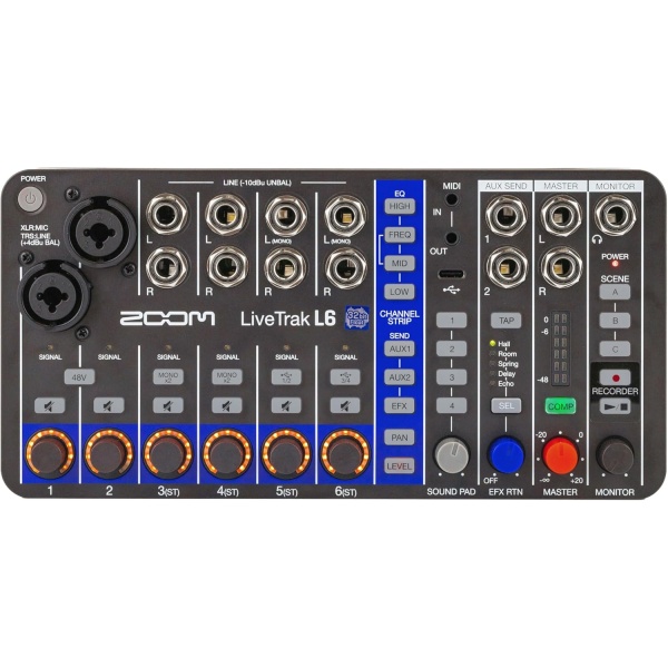 Zoom LiveTrak L6 Mixer/Recorder for Synth Players, Musicians, & Podcasters